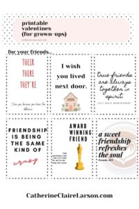 Valentine’s Printables for Grown-ups – Catherine Claire Larson